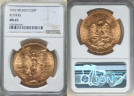 Estados Unidos gold Restrike 50 Pesos 1947 MS65 NGC, Mexico City mint, KM481, Fr-172R. 

HID09801242017

© 2022 Heritage Auctions | All Rights Reserve...