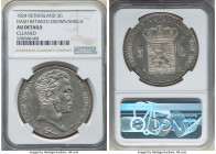 Willem I 3 Gulden 1824 AU Details (Cleaned) NGC, Utrecht mint, KM49. Dash between crown and shield. 

HID09801242017

© 2022 Heritage Auctions | All R...
