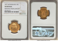 Willem III gold 10 Gulden 1877 AU Details (Removed From Jewelry) NGC, Utrecht mint, KM106, Fr-342. 

HID09801242017

© 2022 Heritage Auctions | All Ri...