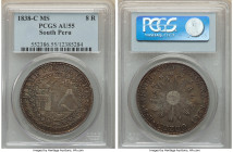 South Peru. Republic 8 Reales 1838 CUZCO-MS AU55 PCGS, Cuzco mint, KM170.4. 

HID09801242017

© 2022 Heritage Auctions | All Rights Reserved