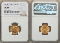 Nicholas II gold 5 Roubles 1904-AP MS66 NGC, St. Petersburg mint, KM-Y62, Fr-180. 

HID09801242017

© 2022 Heritage Auctions | All Rights Reserved