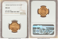 Confederation gold 20 Francs 1896-B MS64 NGC, Bern mint, KM31.3., Fr-495. 

HID09801242017

© 2022 Heritage Auctions | All Rights Reserved