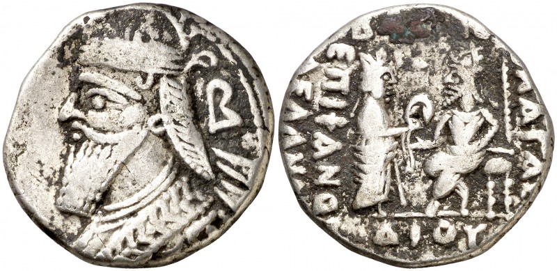 Imperio Parto. Vologases IV (147-191 a.C.). Tetradracma. (S.GIC. 5856 var) (Mitc...