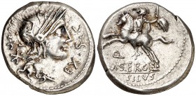 (hacia 116-115 a.C.). Gens Sergia. Denario. (Bab. 1) (Craw. 286/1). 3,95 g. MBC+/EBC-.
