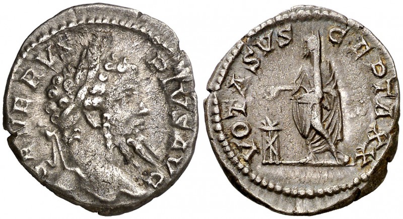 (207 d.C.). Septimio Severo. Denario. (Spink 6393) (S. 791) (RIC. 308). 3,39 g. ...