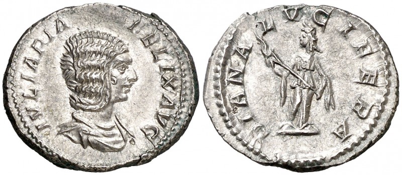 (214 d.C.). Julia Domna. Denario. (Spink 7100) (S. 32) (RIC 373A, de Caracalla)....
