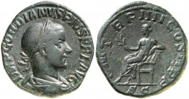 (241-242 d.C.). Gordiano III. Sestercio. (Spink 8731 var) (Co. 254) (RIC. 306a). 16,31 g. MBC+.