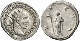 (250-251 d.C.). Trajano Decio. Antoniniano. (Spink 9368) (S. 16) (RIC. 12b). 4,36 g. Bella. EBC.