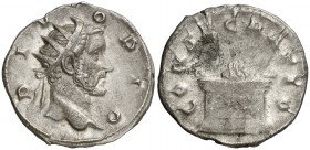 (250-251 d.C.). Antonino pío. Antoniniano. (Spink 9475) (S. 1189, de Antonino pío) (RIC. 90). 3,22 g. Restitución de Trajano Decio. Muy escasa. MBC+/M...