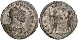 (272 d.C.). Aureliano. Antoniniano. (Spink 11625) (Co. 261) (RIC. 56). 3,67 g. Leve grieta. MBC.