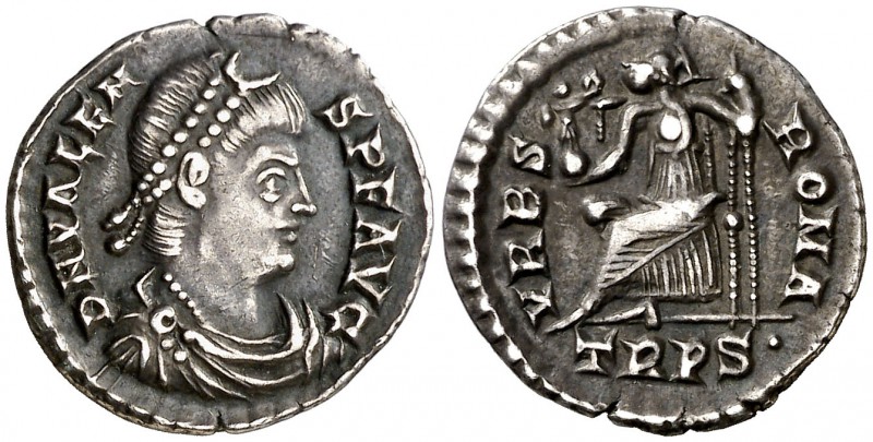 (368-375 d.C.). Valente. Treveri. Siliqua. (Spink 19675) (S. 109a) (RIC. 27e1). ...