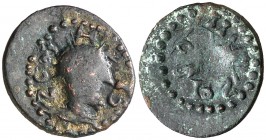 AE 16. 1,84 g. Imitación bárbara de un antoniniano romano. MBC.