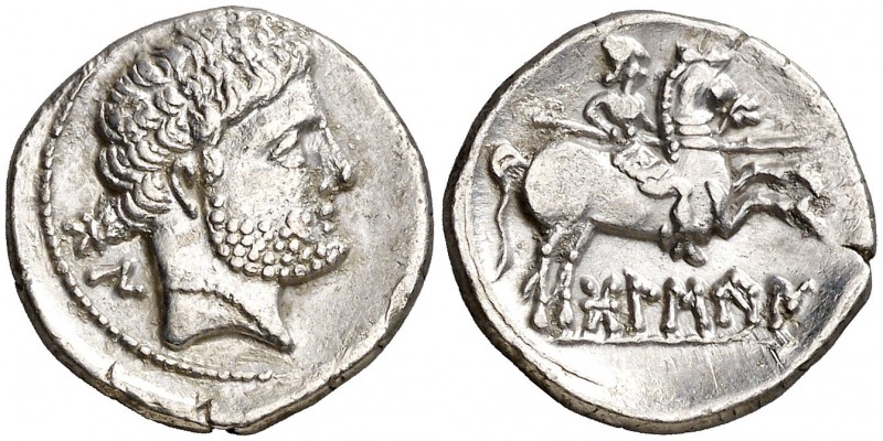 Bolscan (Huesca). Denario. (FAB. 1911) (ACIP. 1417). 3,73 g. EBC-.