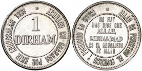 1993. Jetón moderno. 1 dirhem. 2,99 g. AG. Acuñada en Granada por el "emir" Abdussalam. S/C.