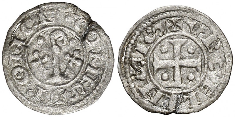 Comtat d'Urgell. Ponç de Cabrera (1236-1243). Agramunt. Òbol. (Cru.V.S. 127 var)...