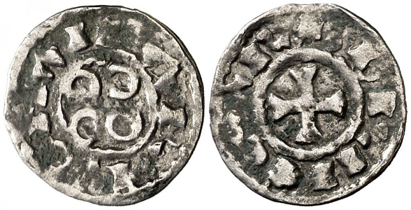 Vescomtat de Narbona. Berenguer (1019-1067). Narbona. Òbol. (Cru.V.S. falta) (Cr...