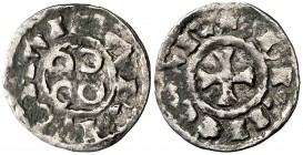 Vescomtat de Narbona. Berenguer (1019-1067). Narbona. Òbol. (Cru.V.S. falta) (Cru.Occitània 41 var inédita) (Cru.C.G. 2023 var). 0,49 g. Muy rara, sól...