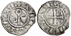 Vescomtat de Narbona. Amalric II (1298-1327). Narbona. Diner. (Cru.Occitània 57). 0,73 g. Rara. MBC.