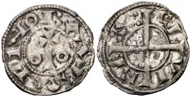 Alfons I (1162-1196). Barcelona. Diner. (Cru.V.S. 296) (Cru.C.G. 2100). 0,92 g. MBC+.
