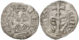 Pere I (1196-1213). Aragón. Dinero jaqués. (Cru.V.S. 302) (Cru.C.G. 2116 var). 0,94 g. MBC.