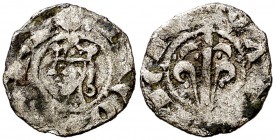Jaume I (1213-1276). València. Òbol. (Cru.V.S. 317) (Cru.C.G. 2133). 0,43 g. Tercera emisión. Escasa. BC+.