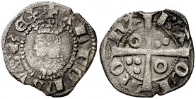 Alfons III (1327-1336). Barcelona. Diner. (Cru.V.S. 367) (Cru.C.G. 2185). 0,80 g. Escasa. MBC-.