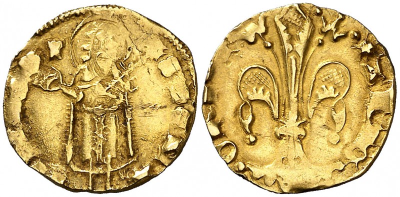 Pere III (1336-1387). València. Mig florí. (Cru.V.S. 394) (Cru.C.G. 2216). 1,75 ...
