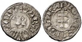 Pere III (1336-1387). Aragón. Dinero jaqués. (Cru.V.S. 463) (Cru.C.G. 2276). 1,42 g. MBC+.