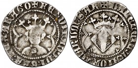 Ferran I (1412-1416). València. Ral. (Cru.V.S. 773.1) (Cru.C.G. 2820d). 3 g. Grieta. BC+.