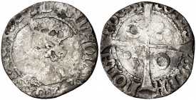 Alfons IV (1416-1458). Perpinyà. Croat. (Cru.V.S. 825.6) (Cru.C.G. 2868k). 2,47 g. Recortada. BC.