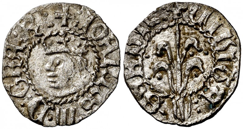 Joan II (1458-1479). Girona. Diner rocabertí. (Cru.V.S. 951.2) (Cru.C.G. 2990d)....