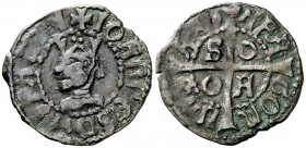 Joan II (1458-1479). Sardenya. Pitxol. (Cru.V.S. 986) (Cru.C.G. 3025). 0,62 g. Buen ejemplar. Escasa. MBC+.