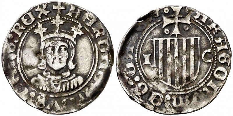 Ferran II (1479-1516). Aragón. Medio real. (Cru.V.S. 1305) (Cru.C.G. 3205). 1,74...