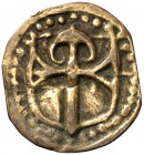 Barcelona. El Palau. Pellofa. (Cru.L. 1245). 0,43 g. Latón. Escasa. MBC.