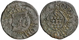 Girona. 1 diner. (Cru.L. 1563) (Cru.C.G. 3735). 0,71 g. Busto a derecha. MBC.