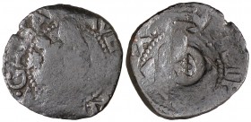 Puigcerdà. 1 ardit. (Cru.L. 2023) (Cru.C.G. 3829b). 1 g. Contramarca: P (realizada en 1582). BC+.