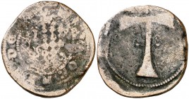 Tarragona. Senyal. (Cru.L. 2148.1) (Cru.C.G. 3865). 6,05 g. Escasa. BC/BC+.