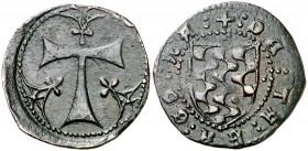 Tarragona. Senyal. (Cru.L. 2150.1) (Cru.C.G. 3866). 3,67 g. Buen ejemplar. Escasa así. MBC+.
