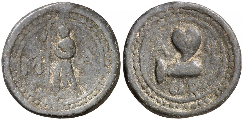 Manacor. Plom. (Cr.L. 2410). 5,64 g. Raro. BC+.