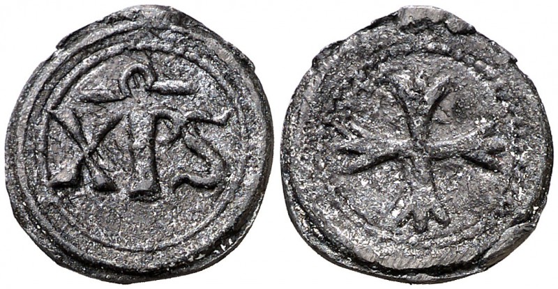 Palma. La Seu. Plom. (Cru.L. 2433). 1,95 g. Raro. MBC.