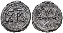 Palma. La Seu. Plom. (Cru.L. 2433). 1,95 g. Raro. MBC.
