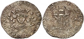 Enrique IV (1454-1474). Sevilla. Cuartillo. (AB. 755.8). 2,51 g. Pequeña perforación. MBC-.