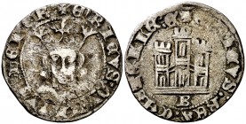 Enrique IV (1454-1474). Burgos. 1/2 cuartillo. (AB. 773). 2,07 g. MBC-.