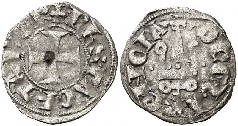 Felipe de Tarento (1307-1313). Dinero tornés. (Schlumberger pág. 317, lám. XII, ...