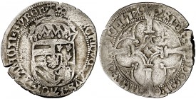 1512. Carlos I. Maestrich. 2 patards. (Vti. tipo 135, falta var) (Vanhoudt. 203MA). 2,65 g. Escasa. MBC-.