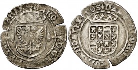 s/d (1521-1556). Carlos I. Brujas. 1/2 real. (Vti. 488) (Vanhoudt 228.BG). 2,64 g. MBC.