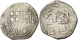 s/d. Felipe II. Potosí. A. 2 reales. (Cal. 508). 6,40 g. Escudo entre P/A y . Ex Áureo 27/04/1999, nº 145. Ex Colección Princesa de Éboli 20/10/2016, ...
