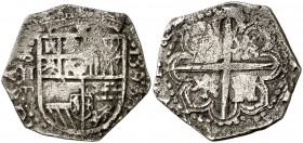 1590. Felipe II. Sevilla. . 2 reales. (Cal. 541). 6,09 g. Ex Colección Javier Verdejo 19/10/2017, nº 91. Escasa. BC+.