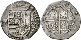 s/d. Felipe II. Valladolid. . 4 reales. (Cal. 442). 13,74 g. Escudo entre y /. Buen ejemplar.Ex Áureo 02/07/1998, nº 567. Ex Colección Princesa de Ébo...