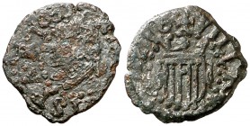 1600. Felipe III. Granollers. 1 diner. (Cal. 695). 0,71 g. Rara. BC+/MBC-.